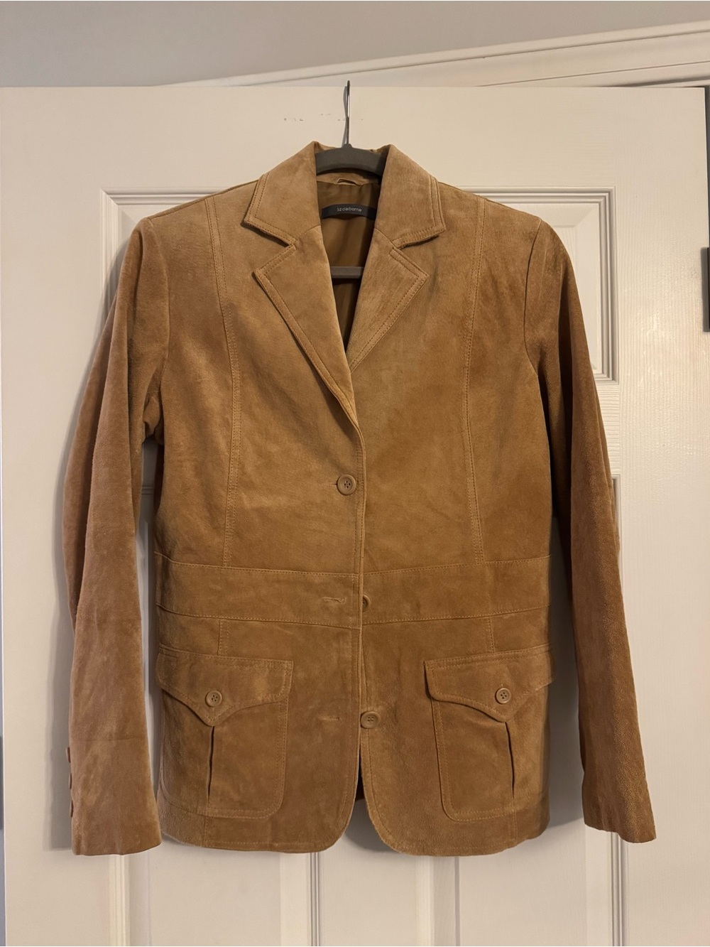 Liz Claiborne Camel Suede Blazer Jacket